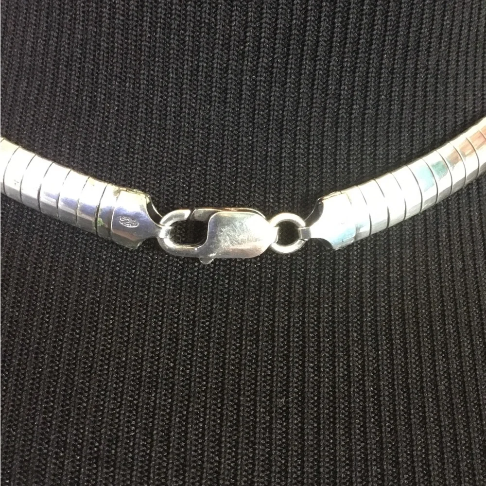 Vintage 925 Sterling Silver Necklace Italy Vtg - Picture 4 of 15